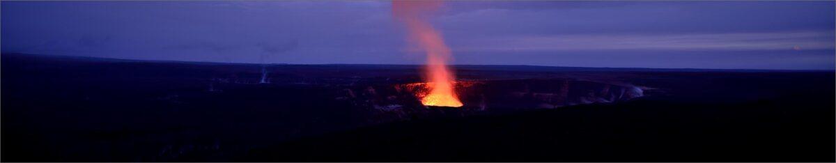 lava flame at dusk